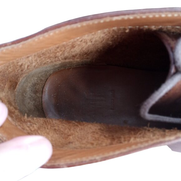 Frye Mens Paul Chukka Leather Brown Boots Shoes Size 8.5 Classic Work Distressed - Picture 9 of 13